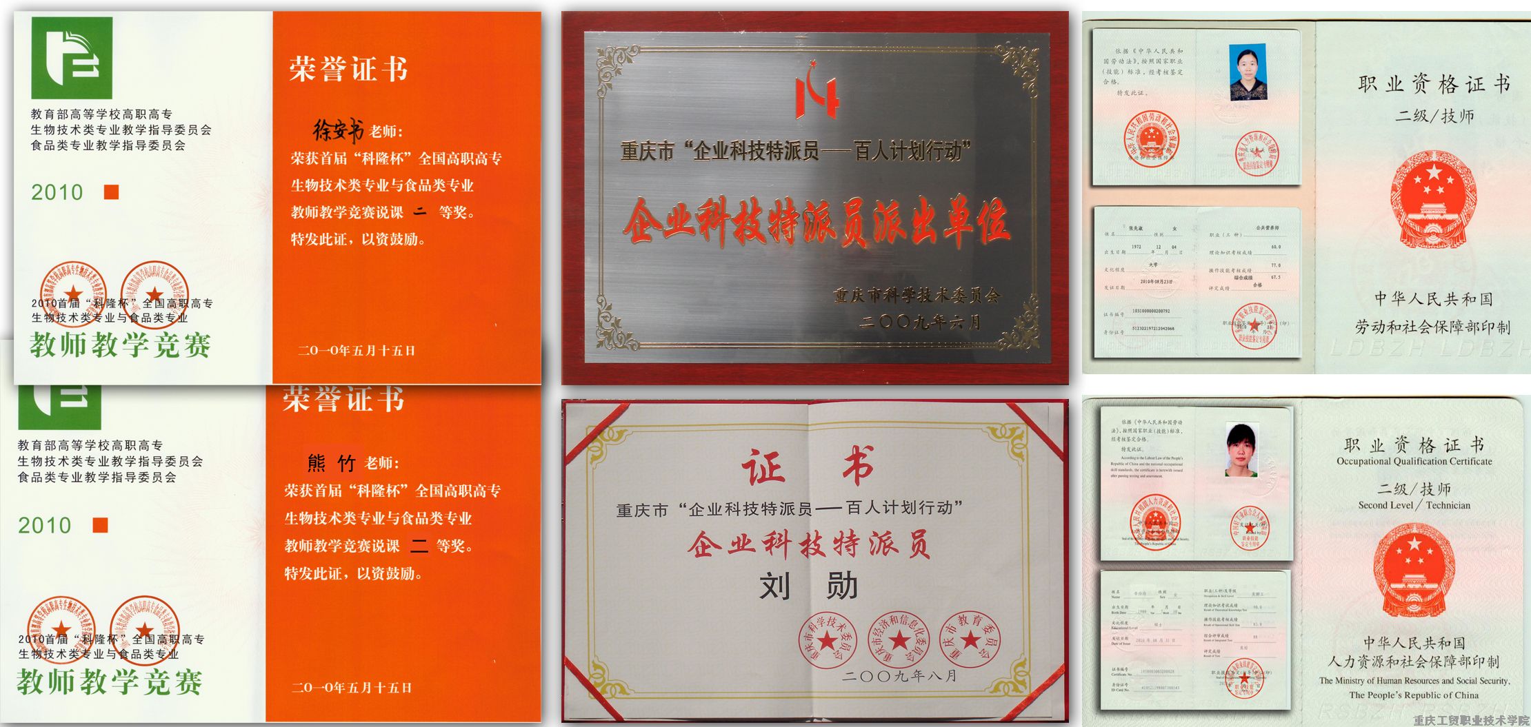 生化系教师荣誉点滴